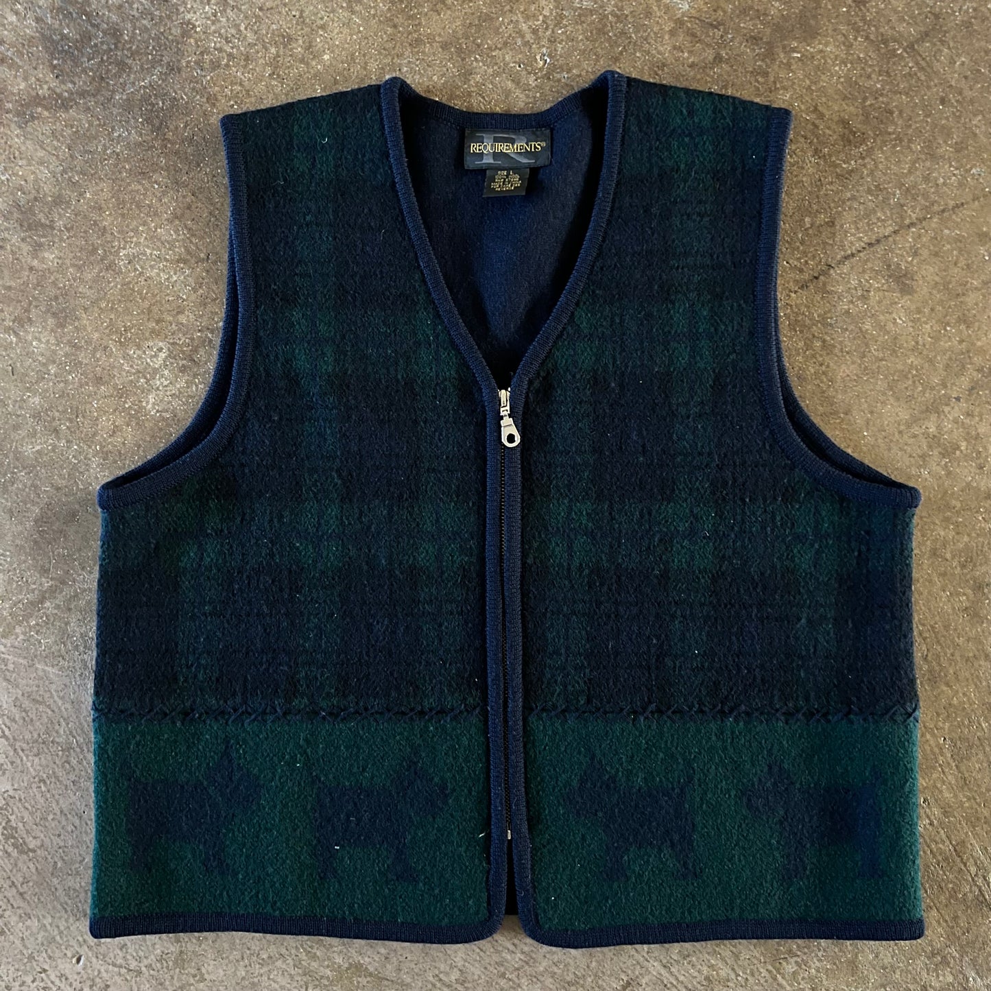 1990’s Argyle Print Wool Vest - Large