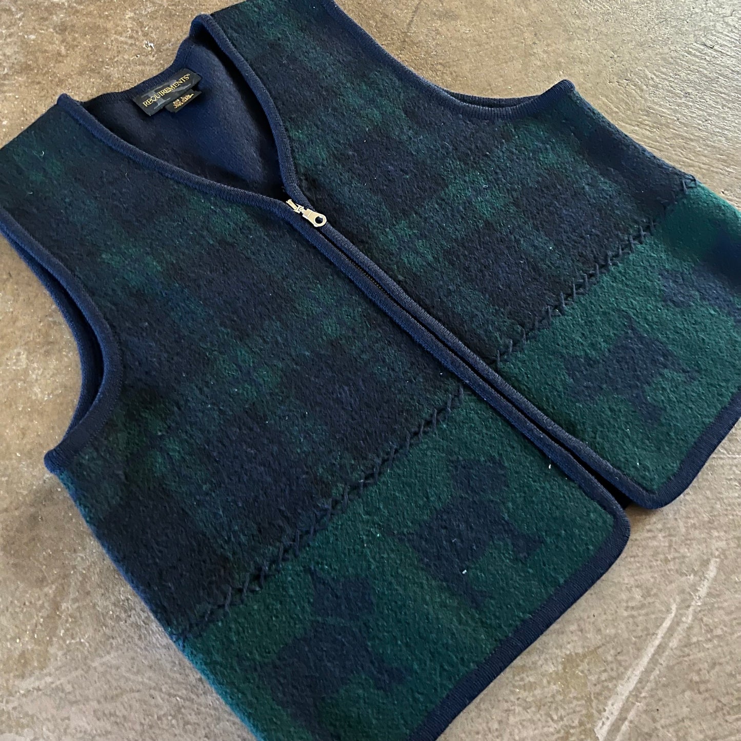 1990’s Argyle Print Wool Vest - Large