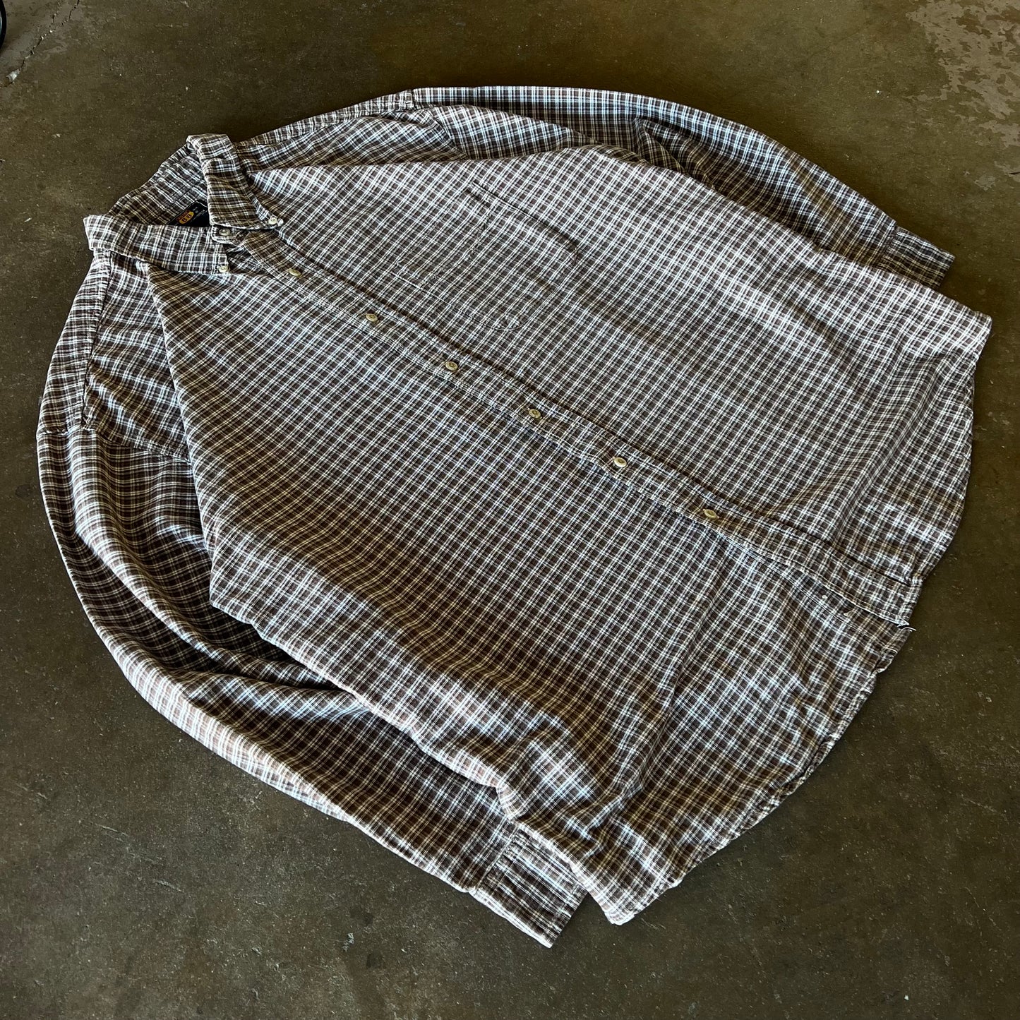 1990’s Route 66 Brown Plaid Flannel - Extra Large