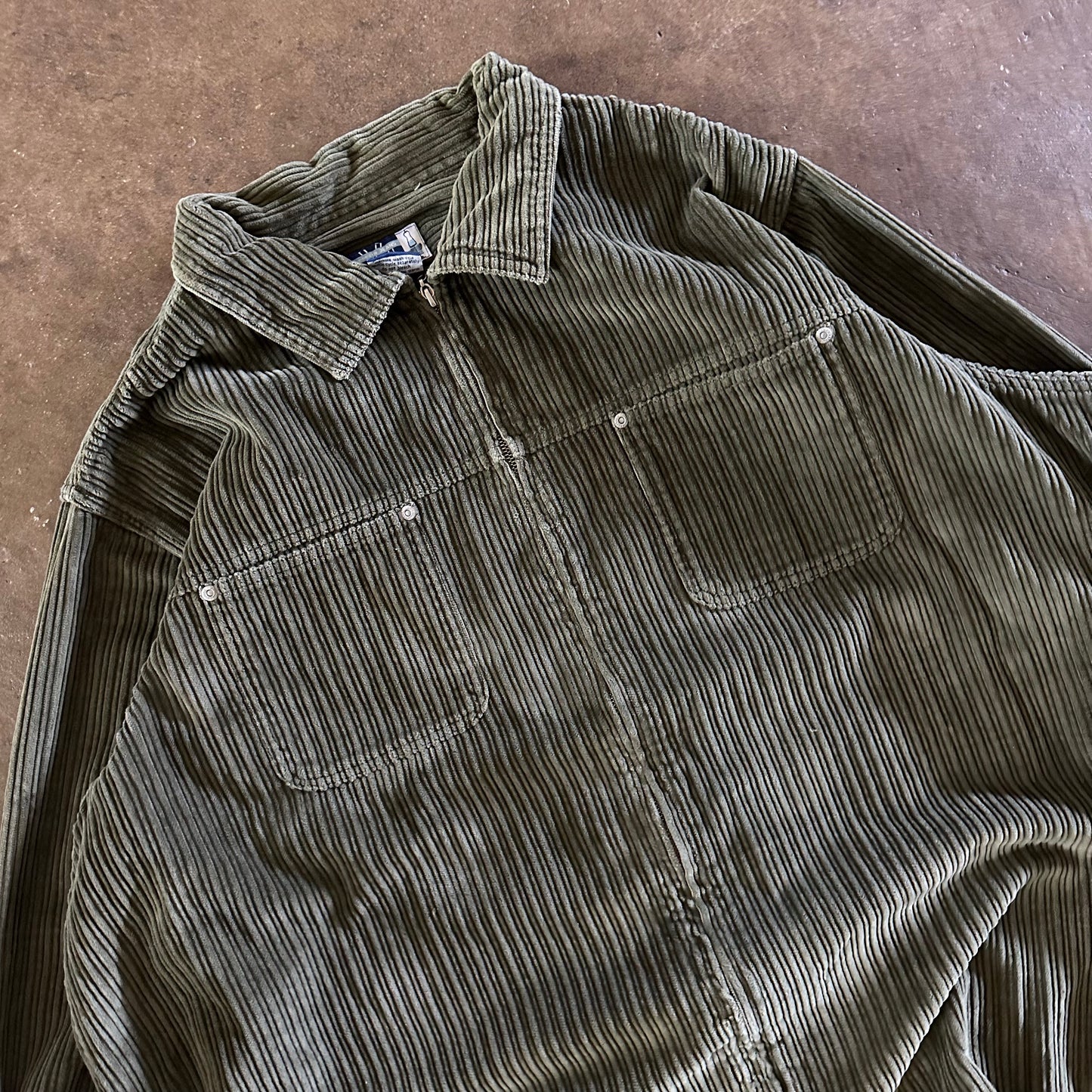 1990's Full Zip Corduroy Shirt- XXL