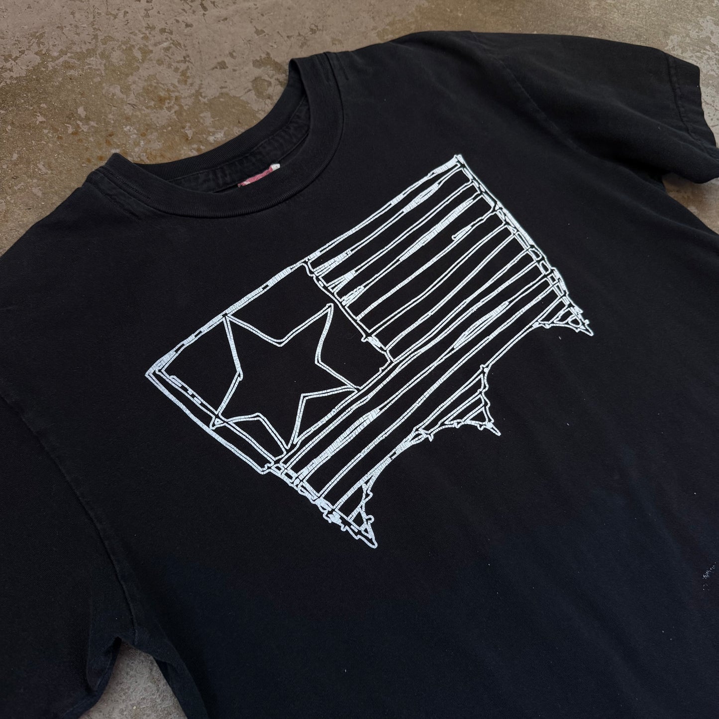 2000’s Levis Type 1 Grafiti Flag Graphic Tee - Large