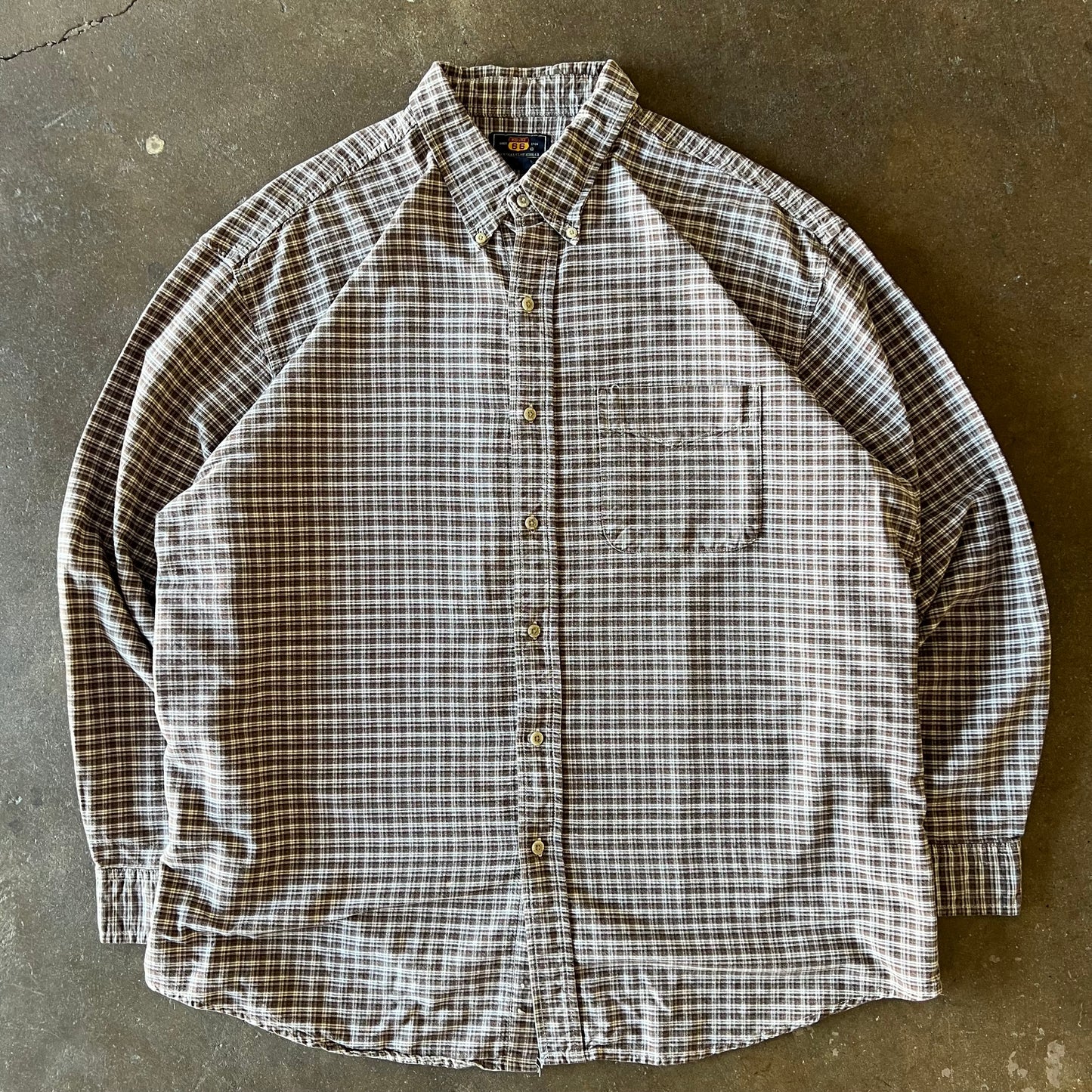 1990’s Route 66 Brown Plaid Flannel - Extra Large