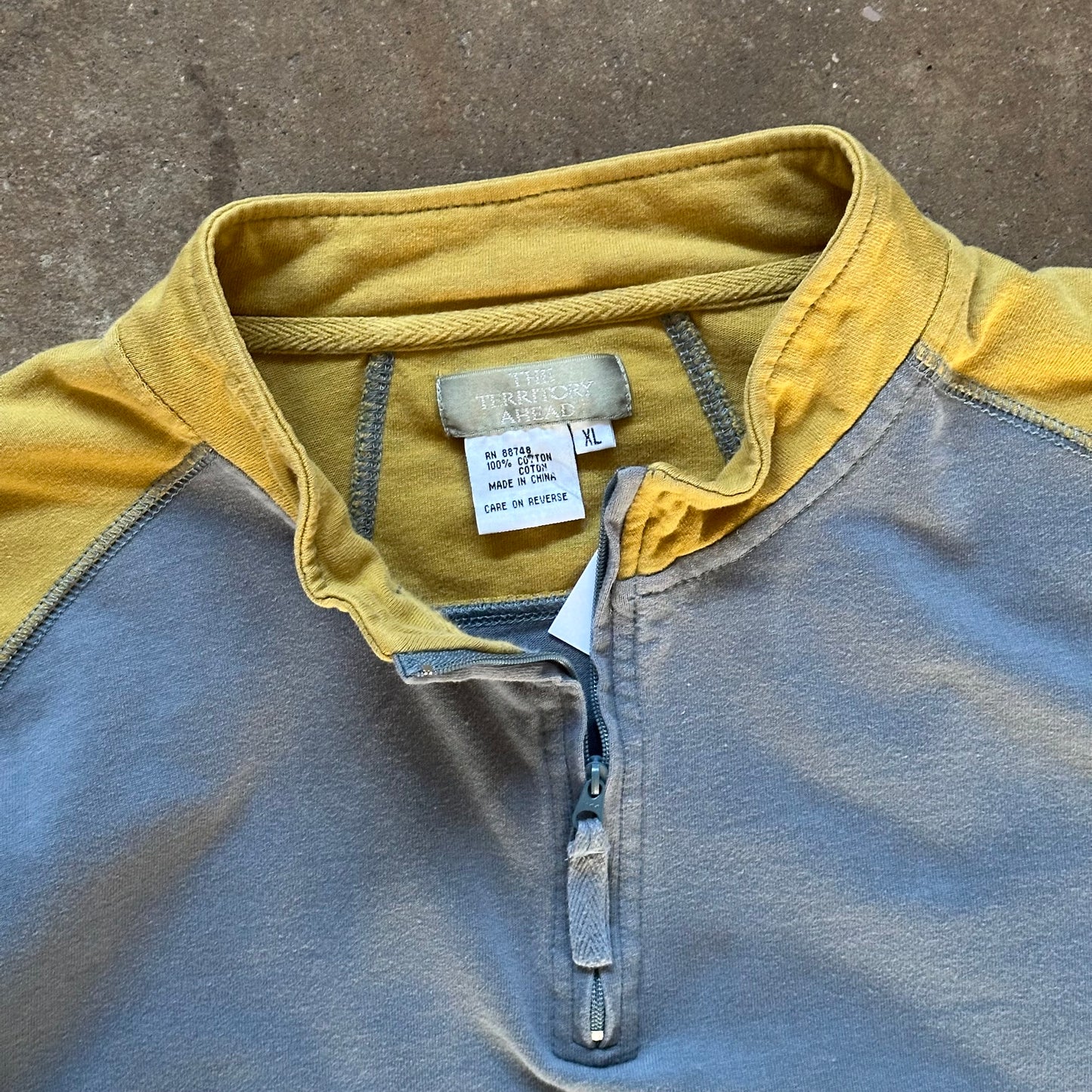 1990's Territory Ahead Color Block Quarter Zip - Extra Large