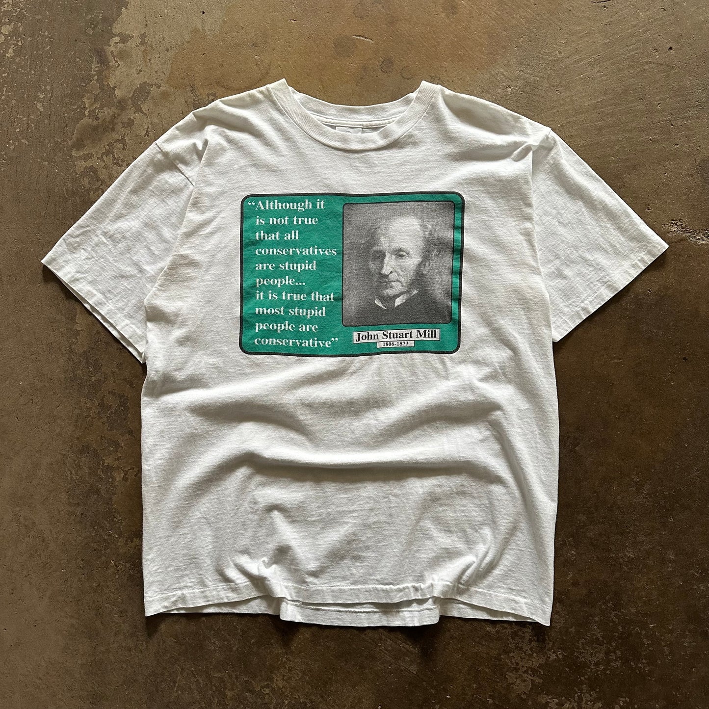 1990's John Stuart Mill Quote Tee- Extra Large