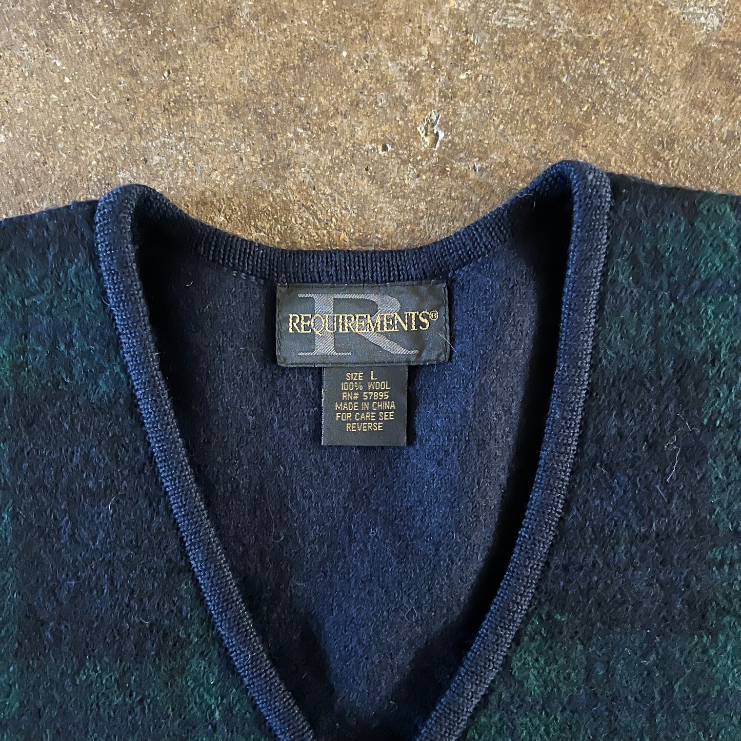 1990’s Argyle Print Wool Vest - Large