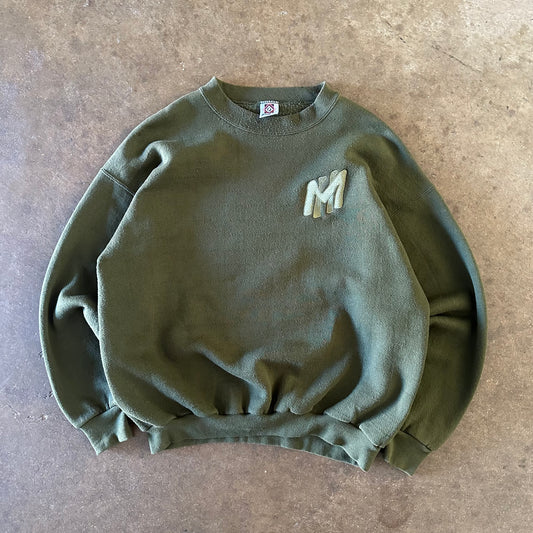 Markhive "MH" Monochromatic Crewneck in "Forrest" - Large