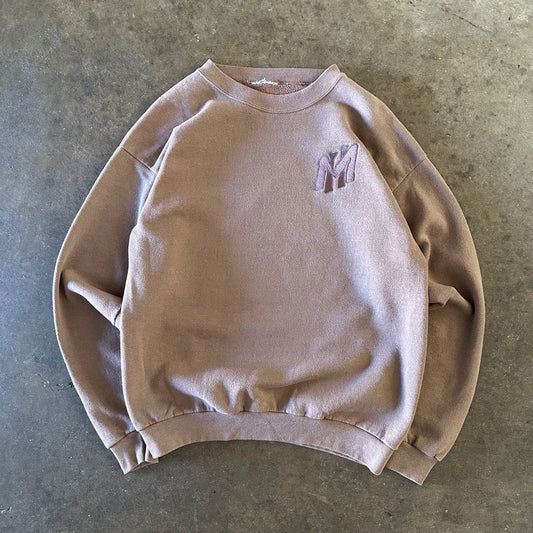 Markhive "MH" Monochromatic Crewneck in "Coffee" - Extra Large