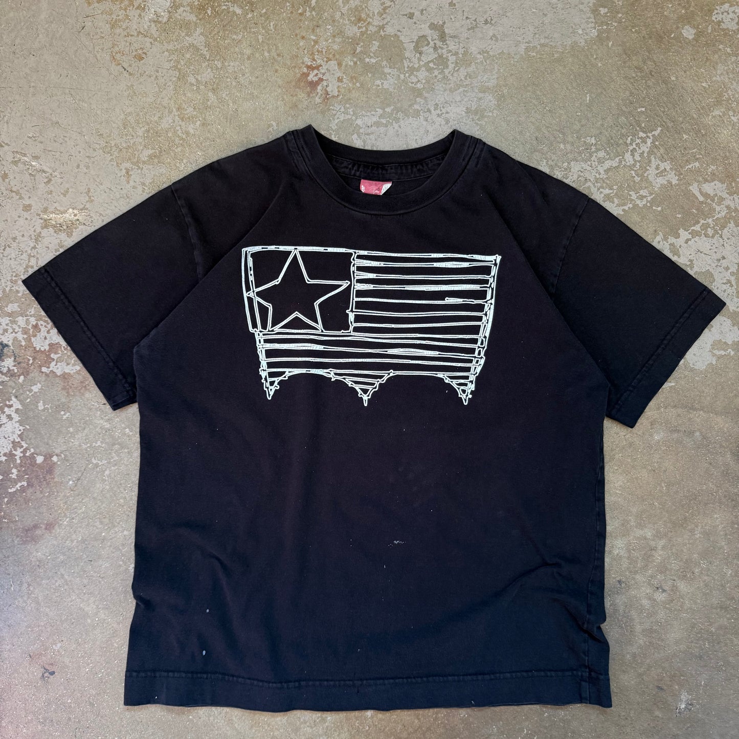 2000’s Levis Type 1 Grafiti Flag Graphic Tee - Large