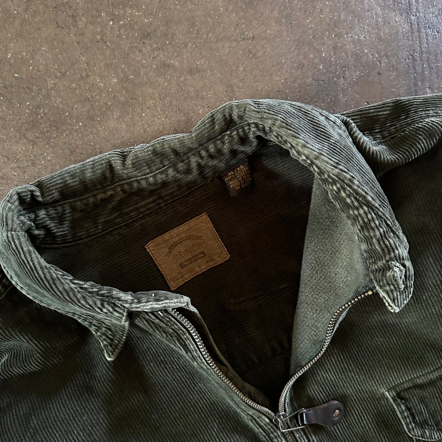 1990's Half Zip Corduroy Shirt- XXL