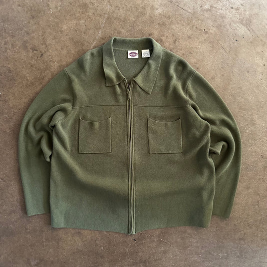 1990's Sonoma Knit Collared Zip Up- Large