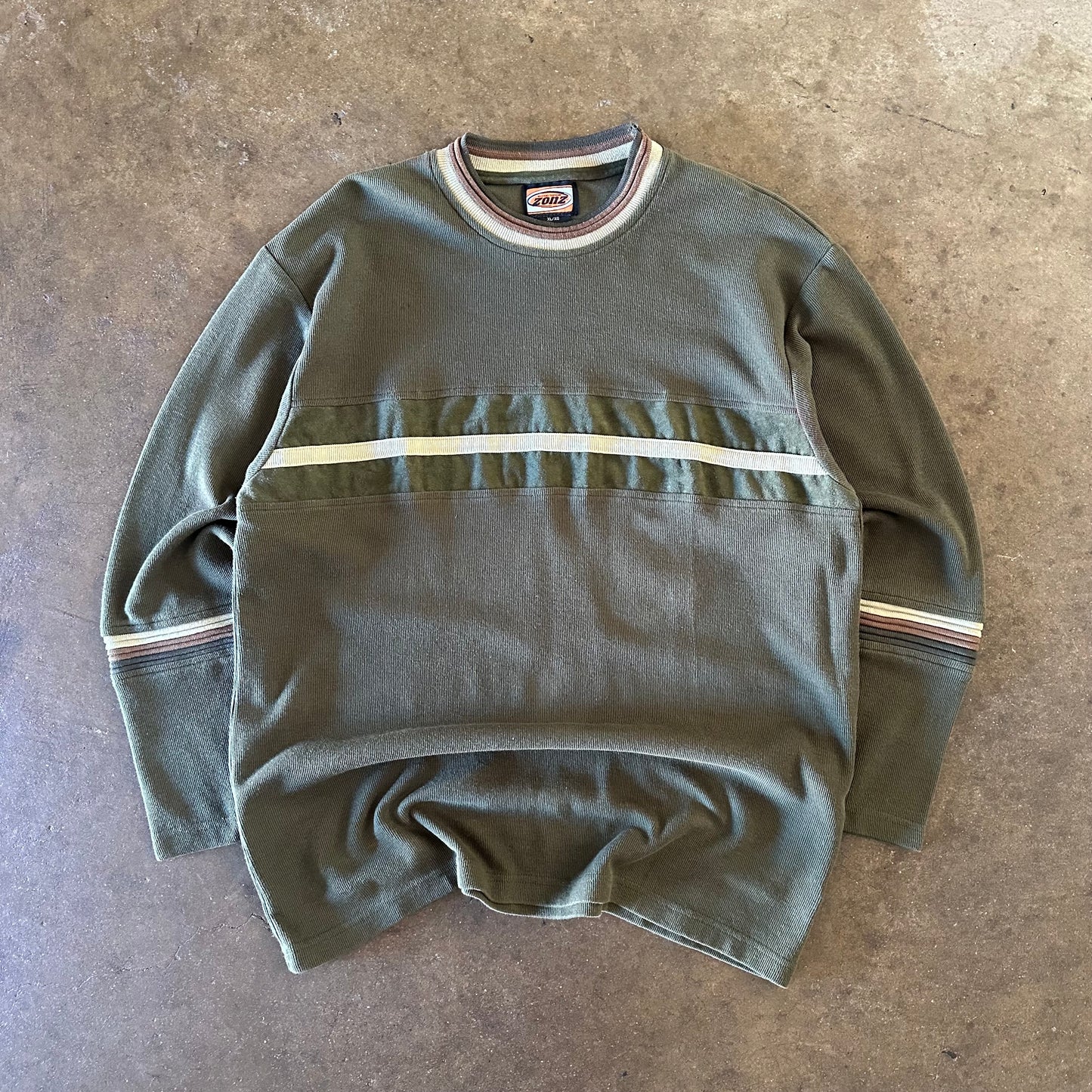 1990's Zonz Knit Striped Sweater - Extra Large