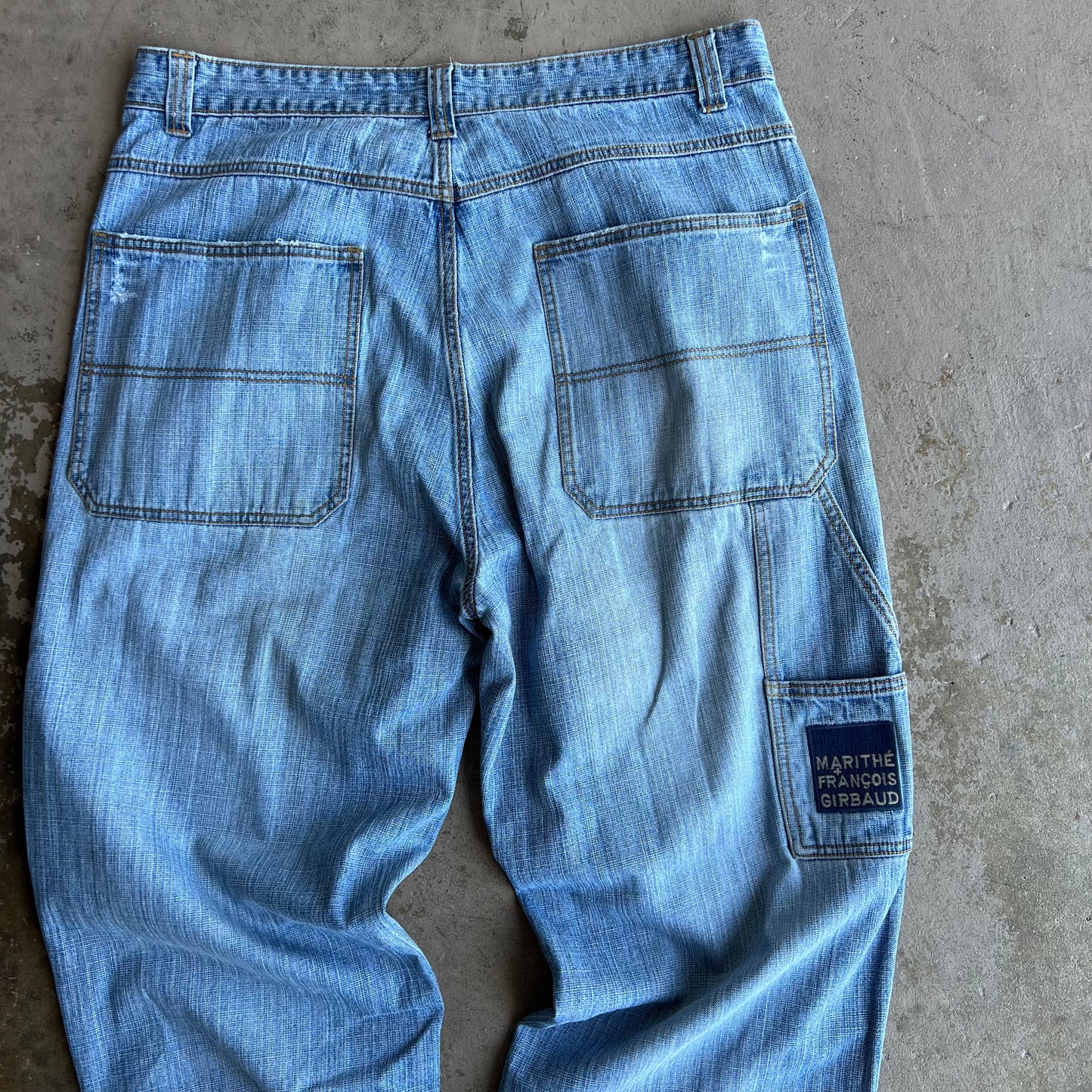 1990's Girbaud Baggy Light Blue Denim Pant - 38x31