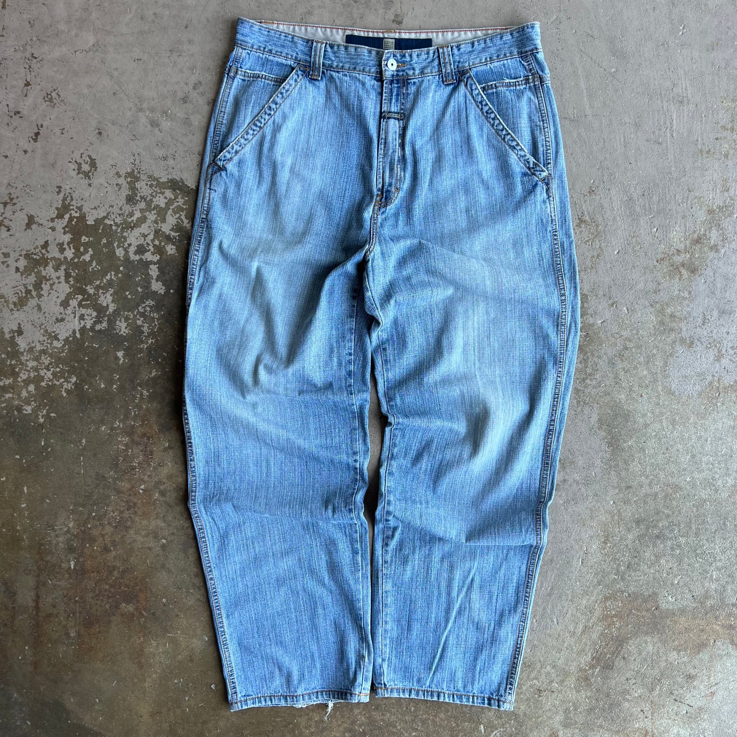 1990's Girbaud Baggy Light Blue Denim Pant - 38x31