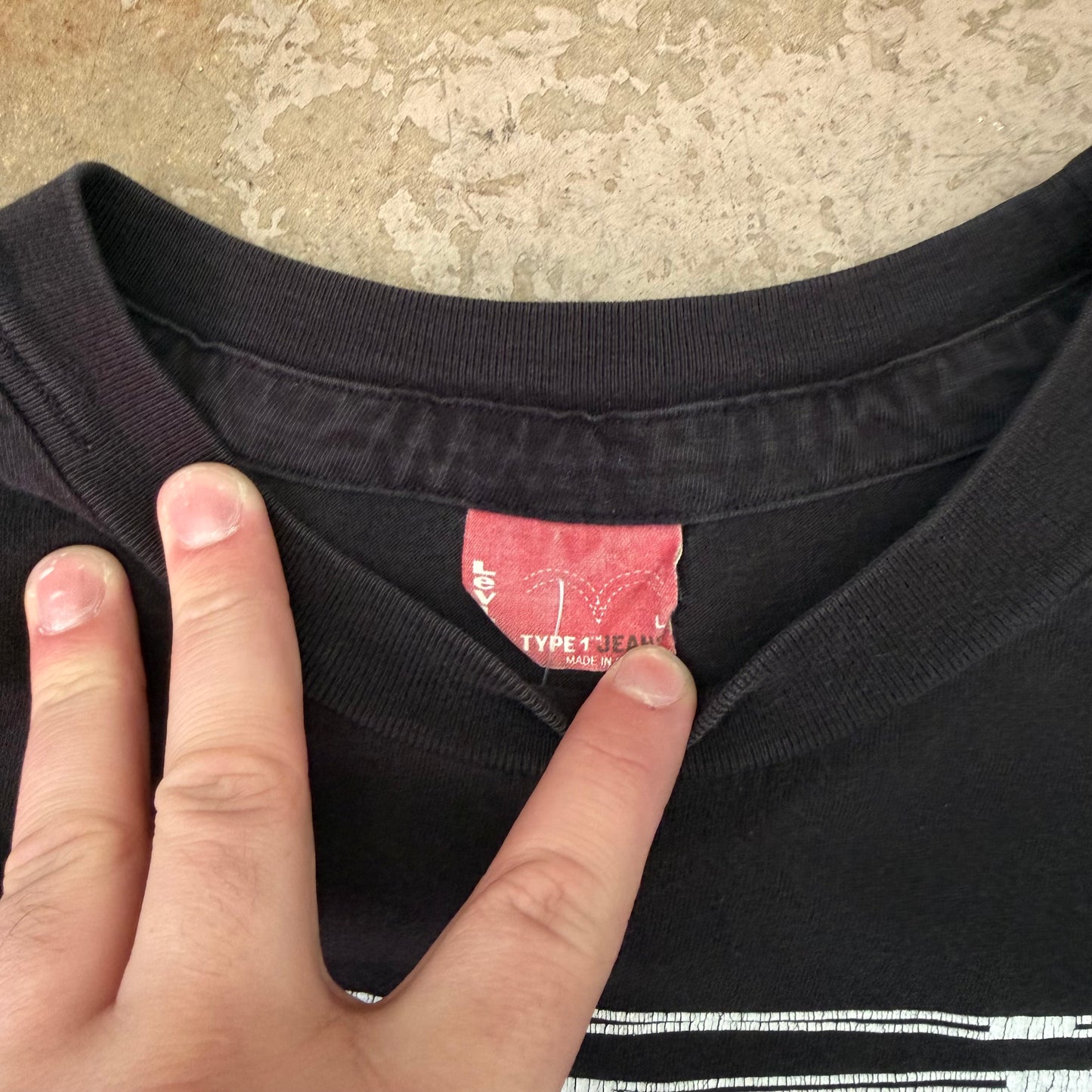 2000’s Levis Type 1 Grafiti Flag Graphic Tee - Large