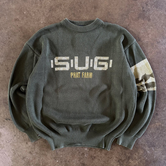 1990's Phat Farm "S.U.G." Knit Sweater- Extra Large