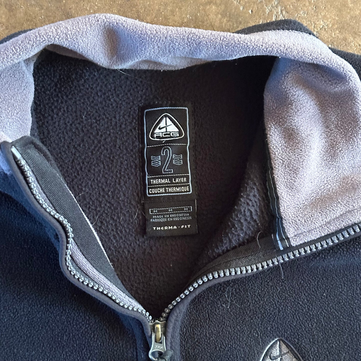 2000's Nike ACG Black Fleece Vest - Medium