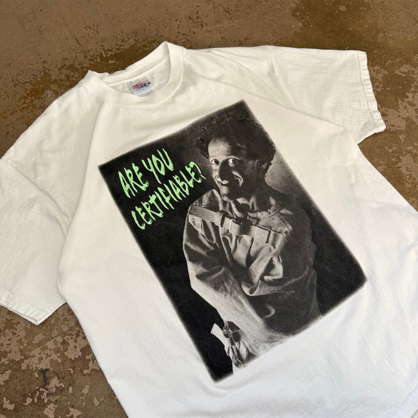 1990’s Straight Jacket “Are You Certifiable?” Graphic Tee - Extra Large