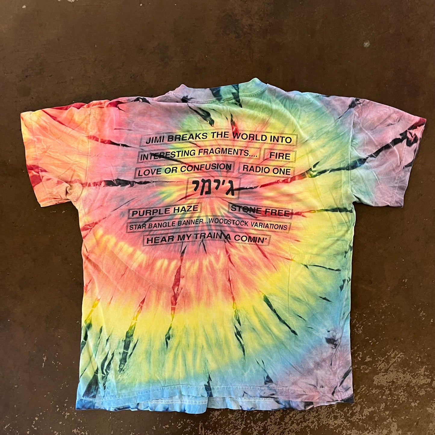 1990’s Jimi Hendrix Tie Dye Tee - Large