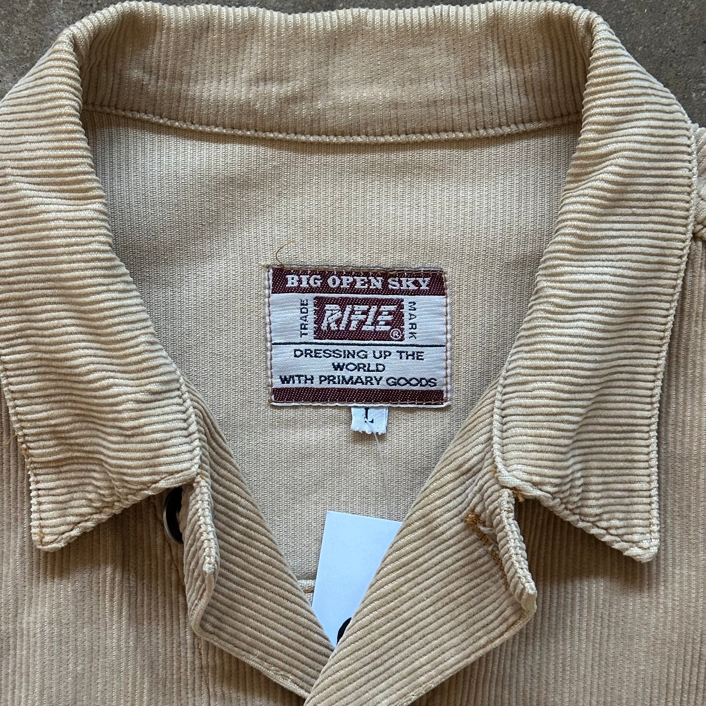 1990's Rifle Corduroy Pleated Trucker Jacket - Large