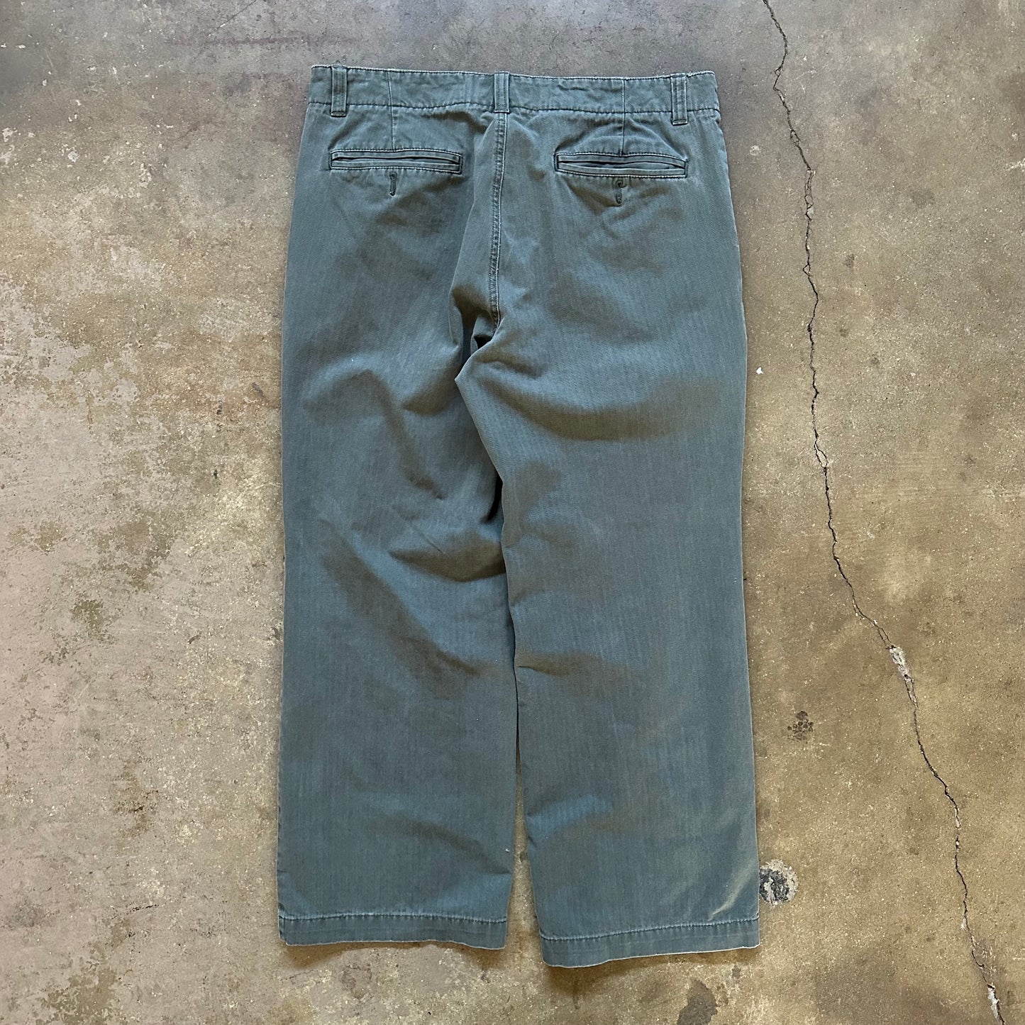 1990's Express Wide Leg HBT Chino Pants - 36x28