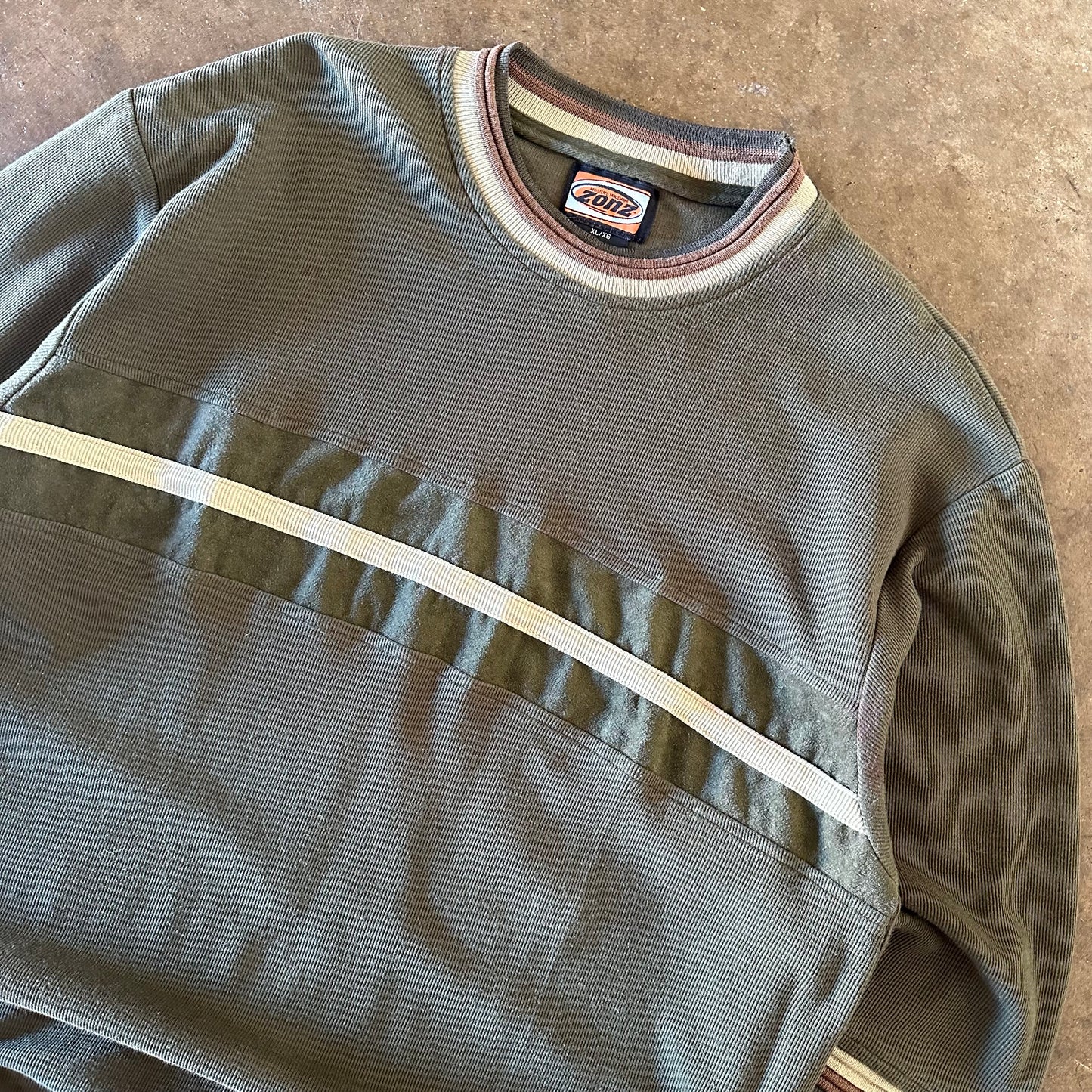 1990's Zonz Knit Striped Sweater - Extra Large