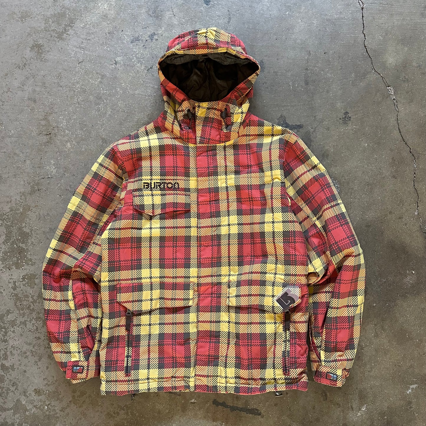 2000's Burton Plaid Shell Snow Jacket - Medium
