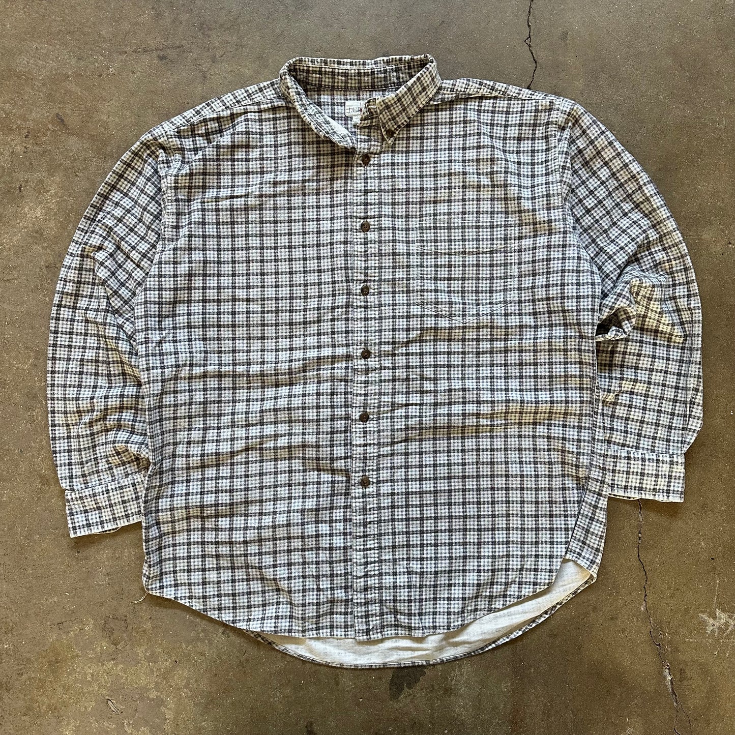 2000's J. Crew Printed Plaid Button Down Shirt - Extra Large