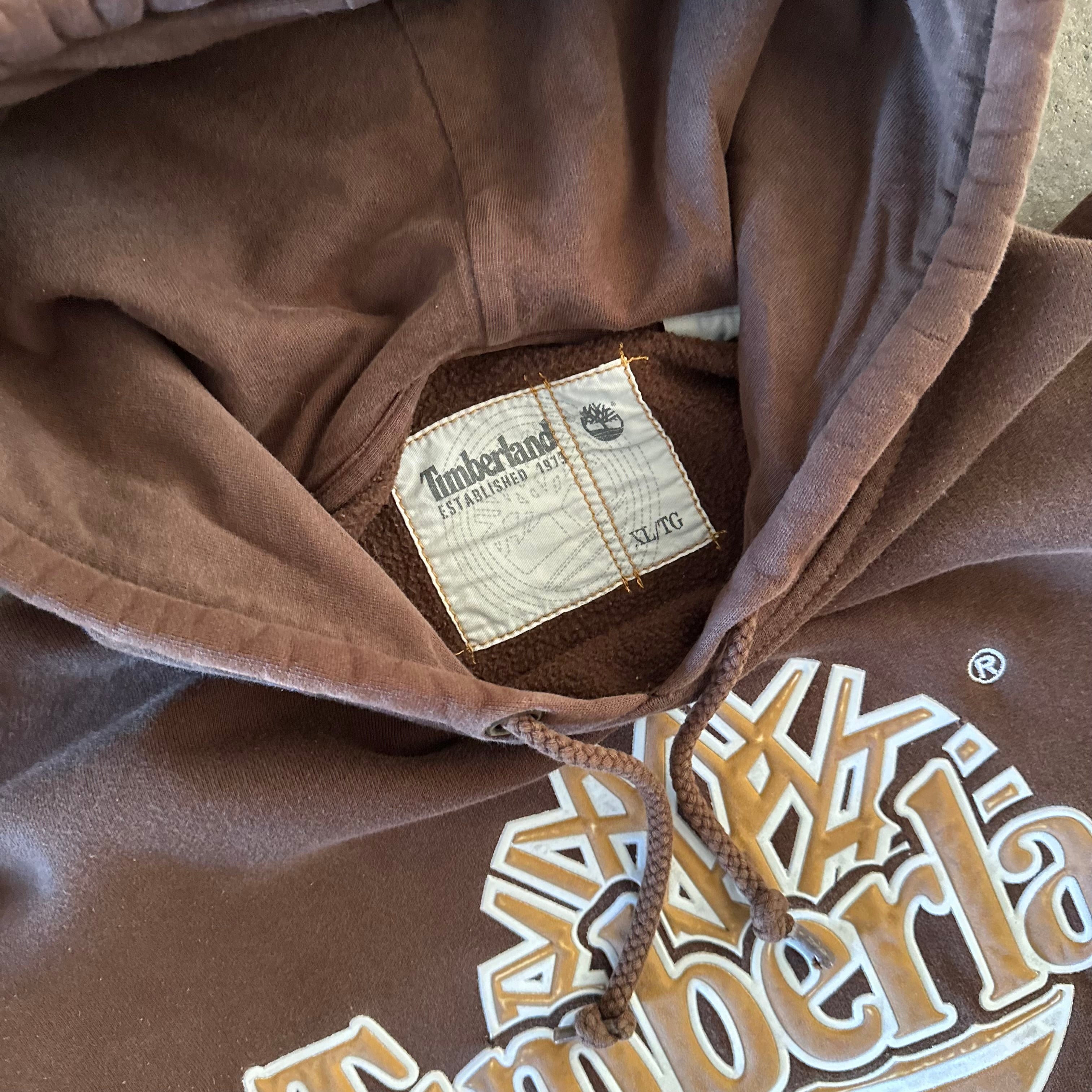 2000's Timberland Colorblocked Brown Hoodie - Extra Large – The