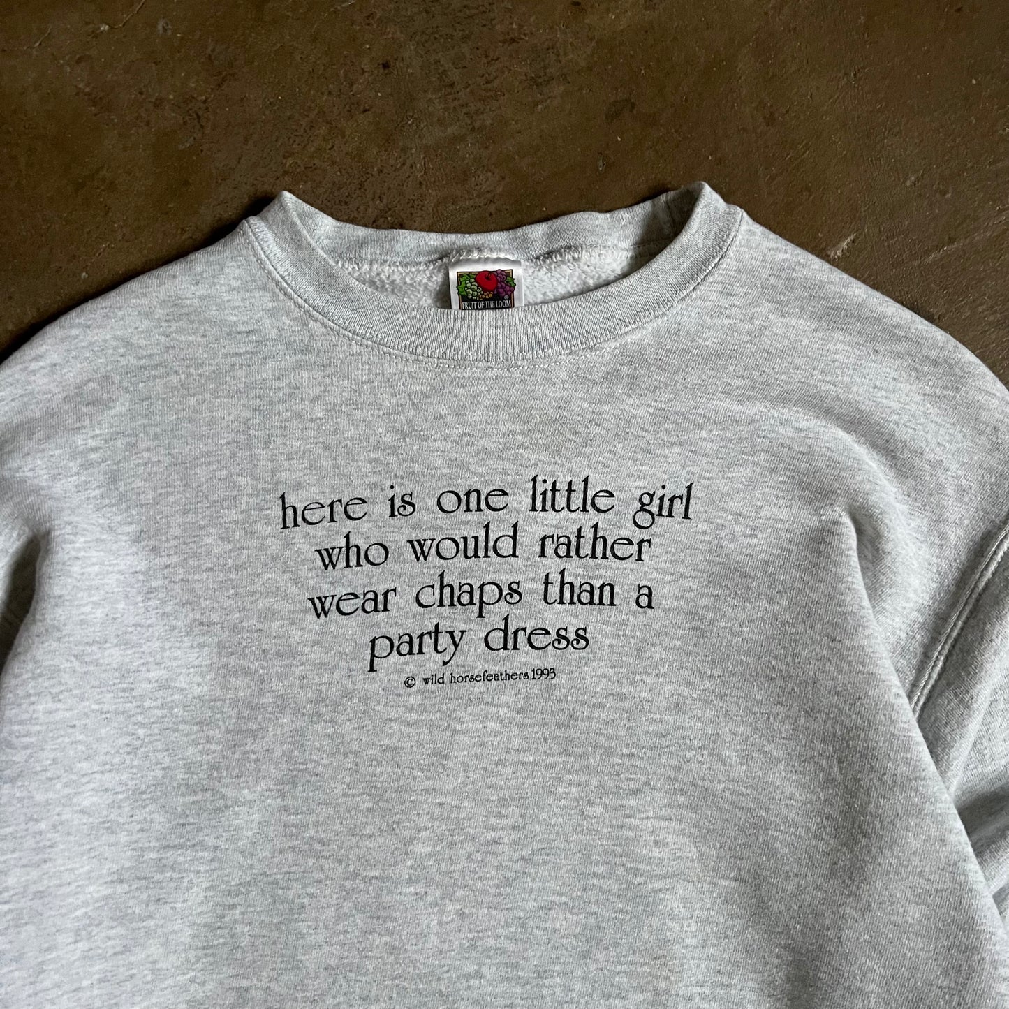 1990’s “One Little Girl” Crewneck- Large