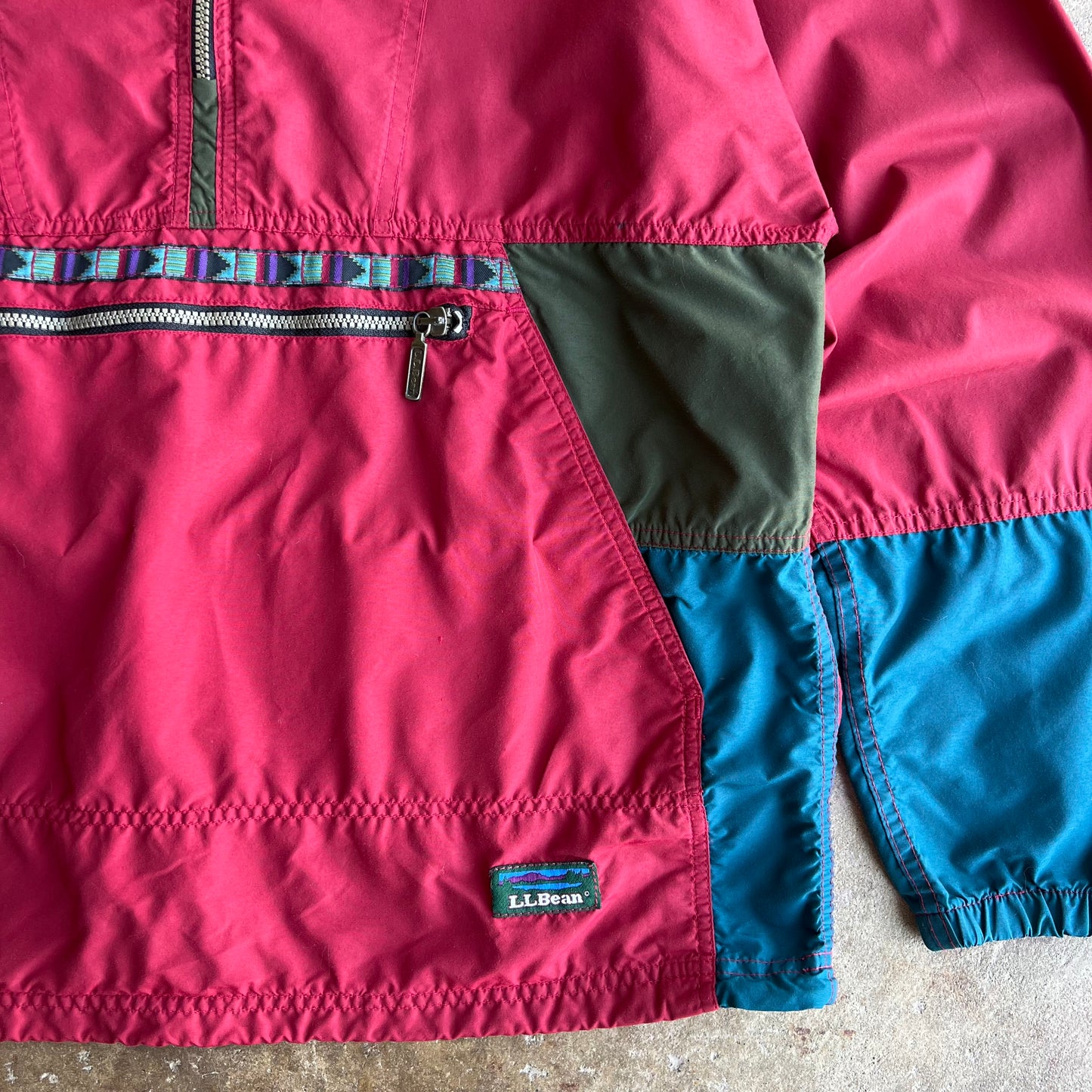 1990's LL Bean Quarter Zip Anorak - Large