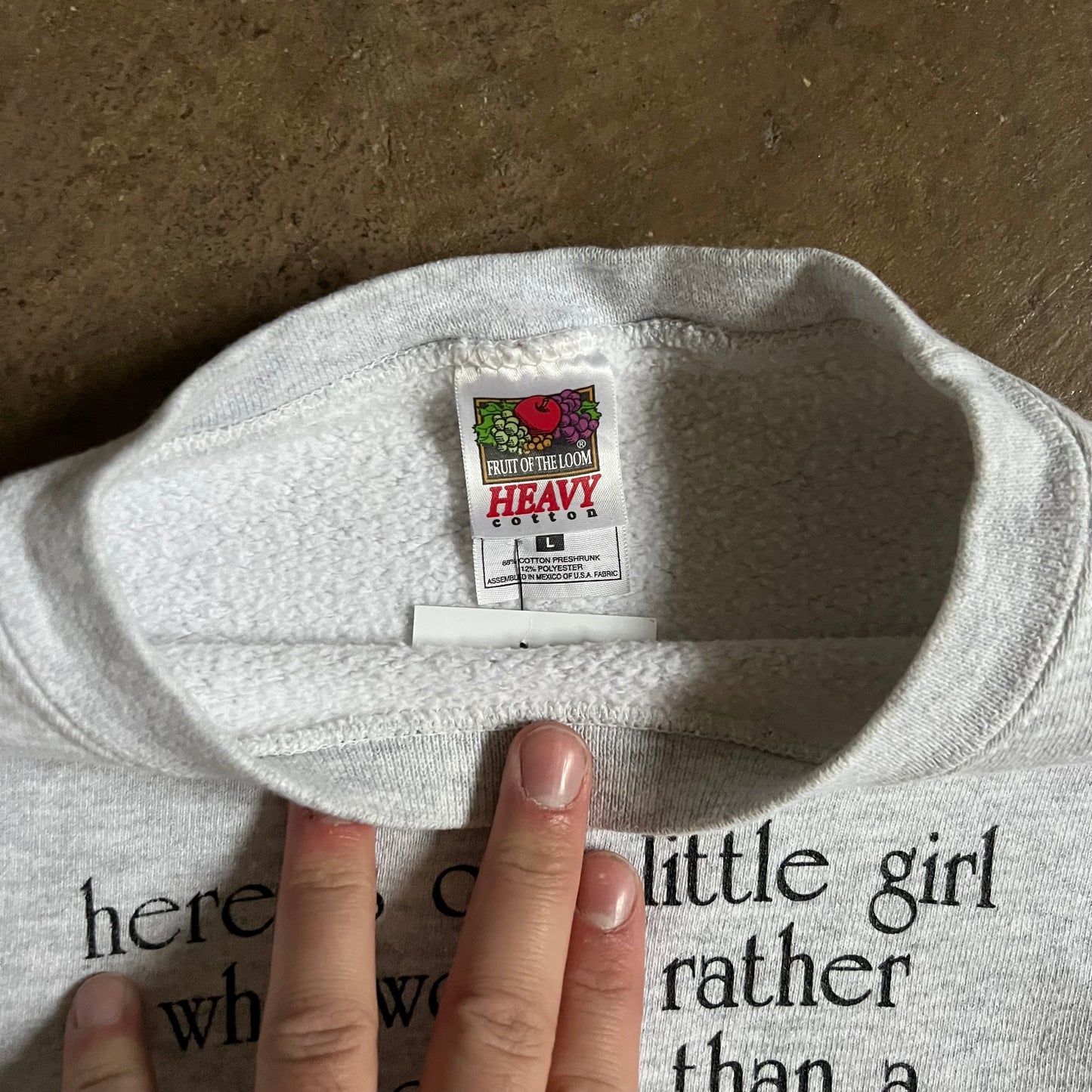 1990’s “One Little Girl” Crewneck- Large