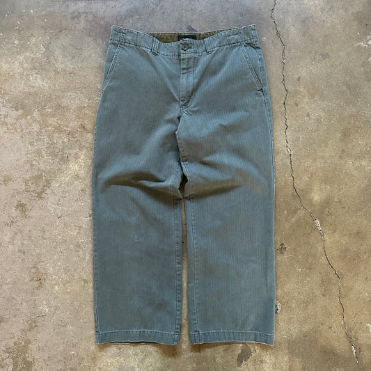 1990's Express Wide Leg HBT Chino Pants - 36x28