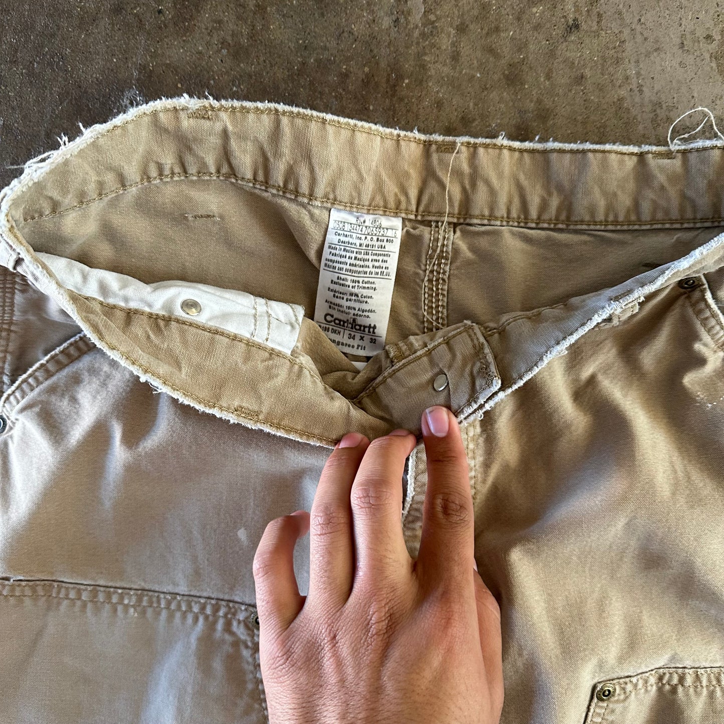 2000's Carhartt Khaki Double Knee Pant - 34