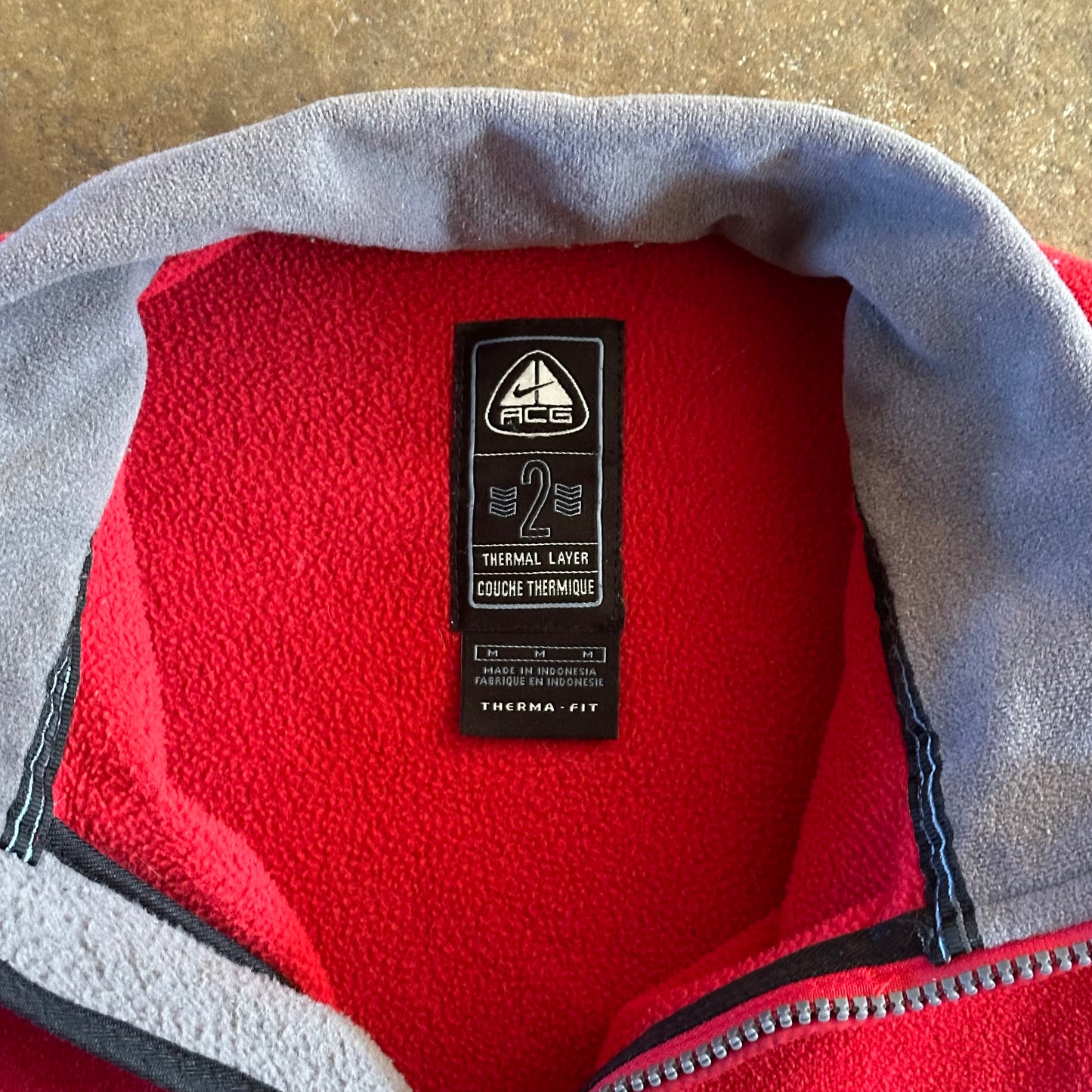 2000's Nike ACG Red Fleece Vest - Medium