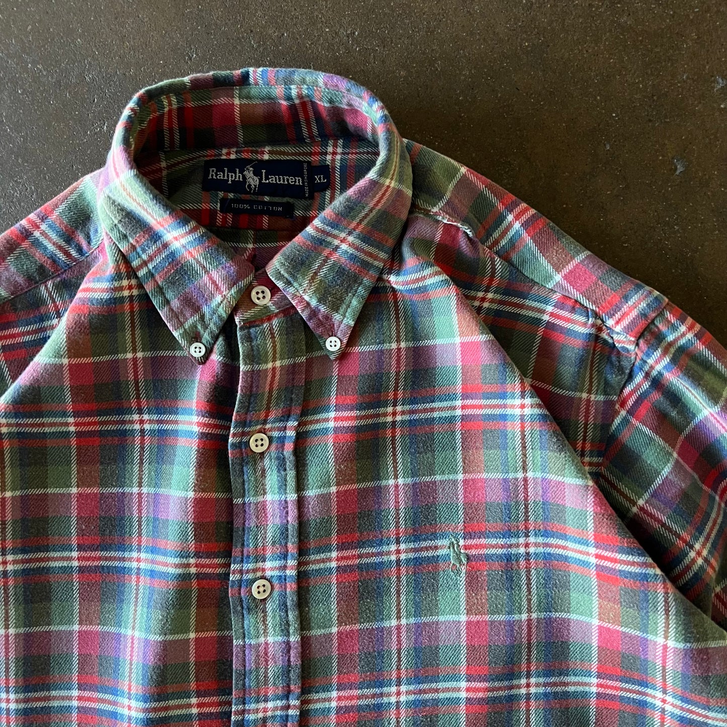 1990’s Ralph Lauren Multi Color Plaid Button Up - Extra Large