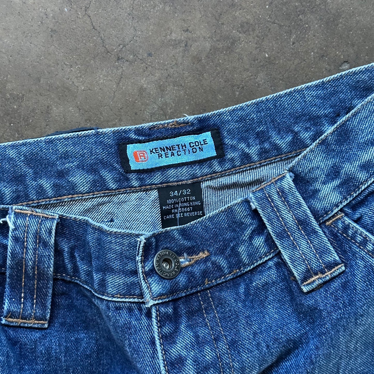 1990's Kenneth Cole Reaction Double Knee Jeans - 32x34