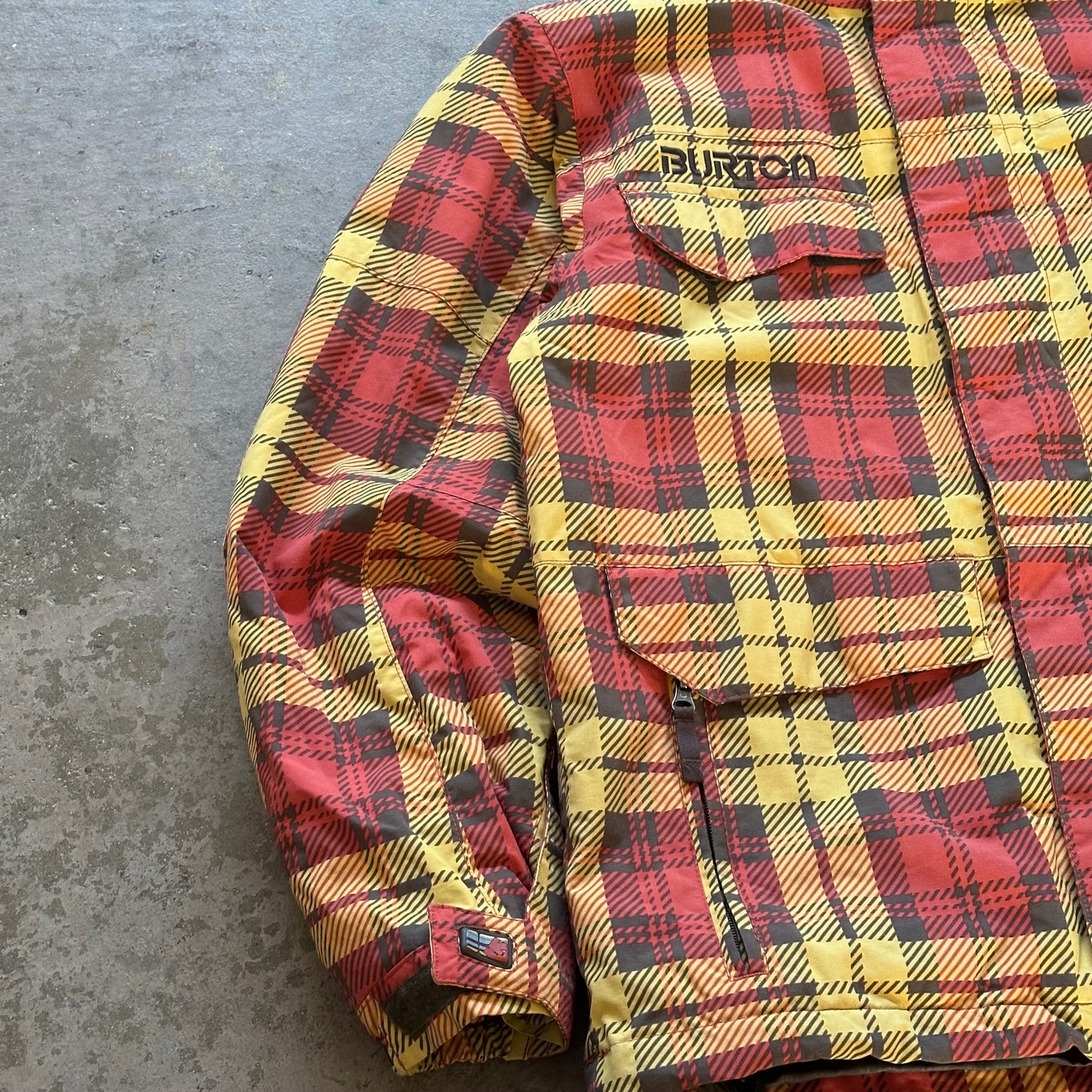 2000's Burton Plaid Shell Snow Jacket - Medium