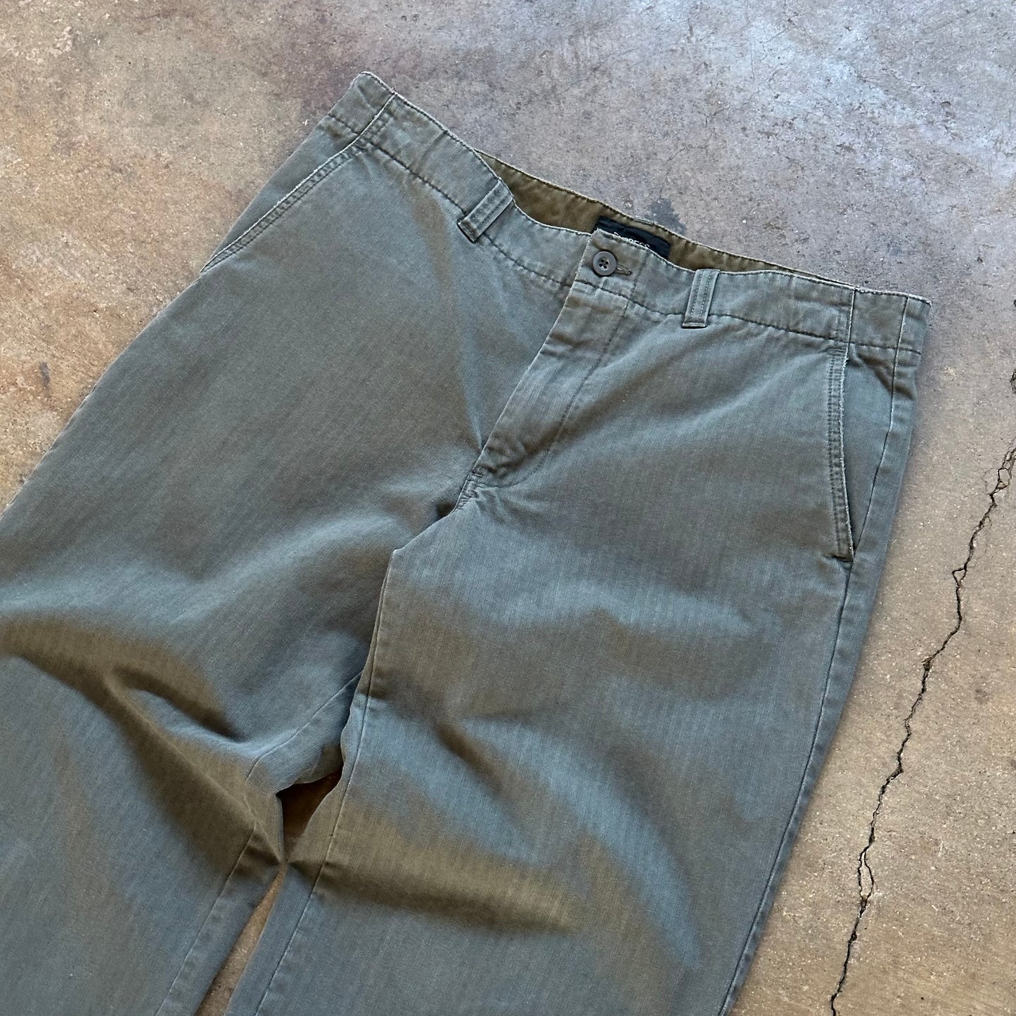 1990's Express Wide Leg HBT Chino Pants - 36x28