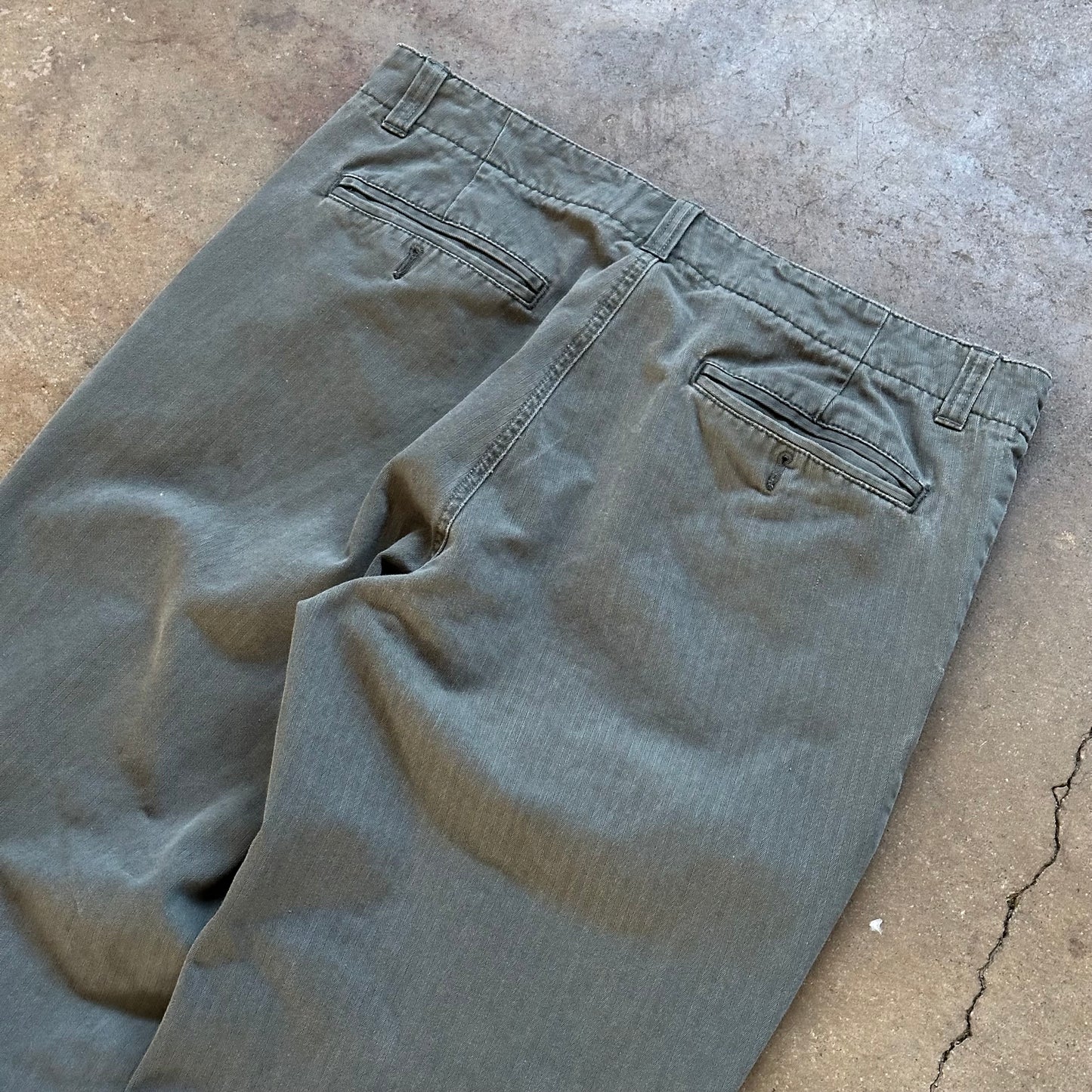 1990's Express Wide Leg HBT Chino Pants - 36x28