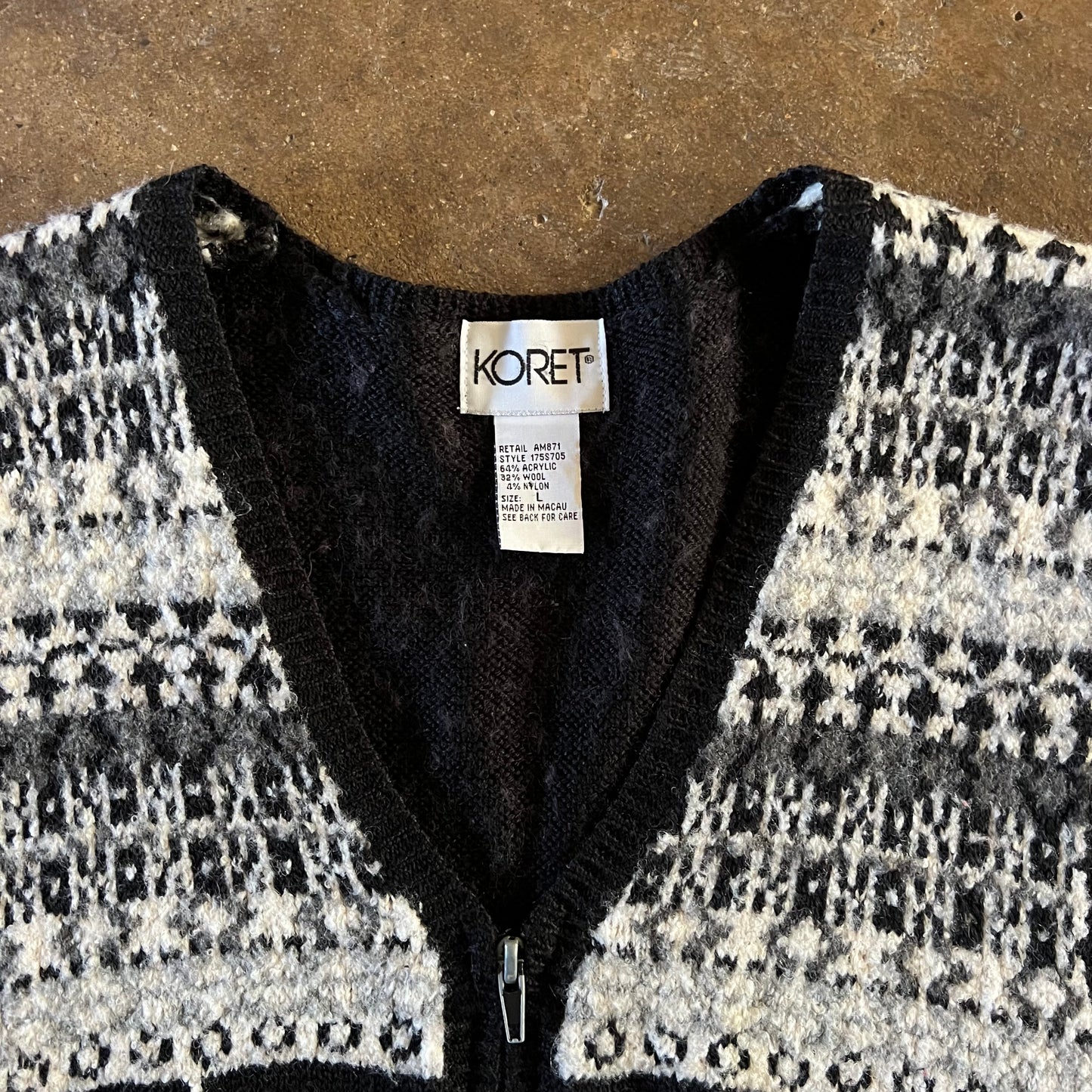1990’s Koret Argyle Knit Vest - Large