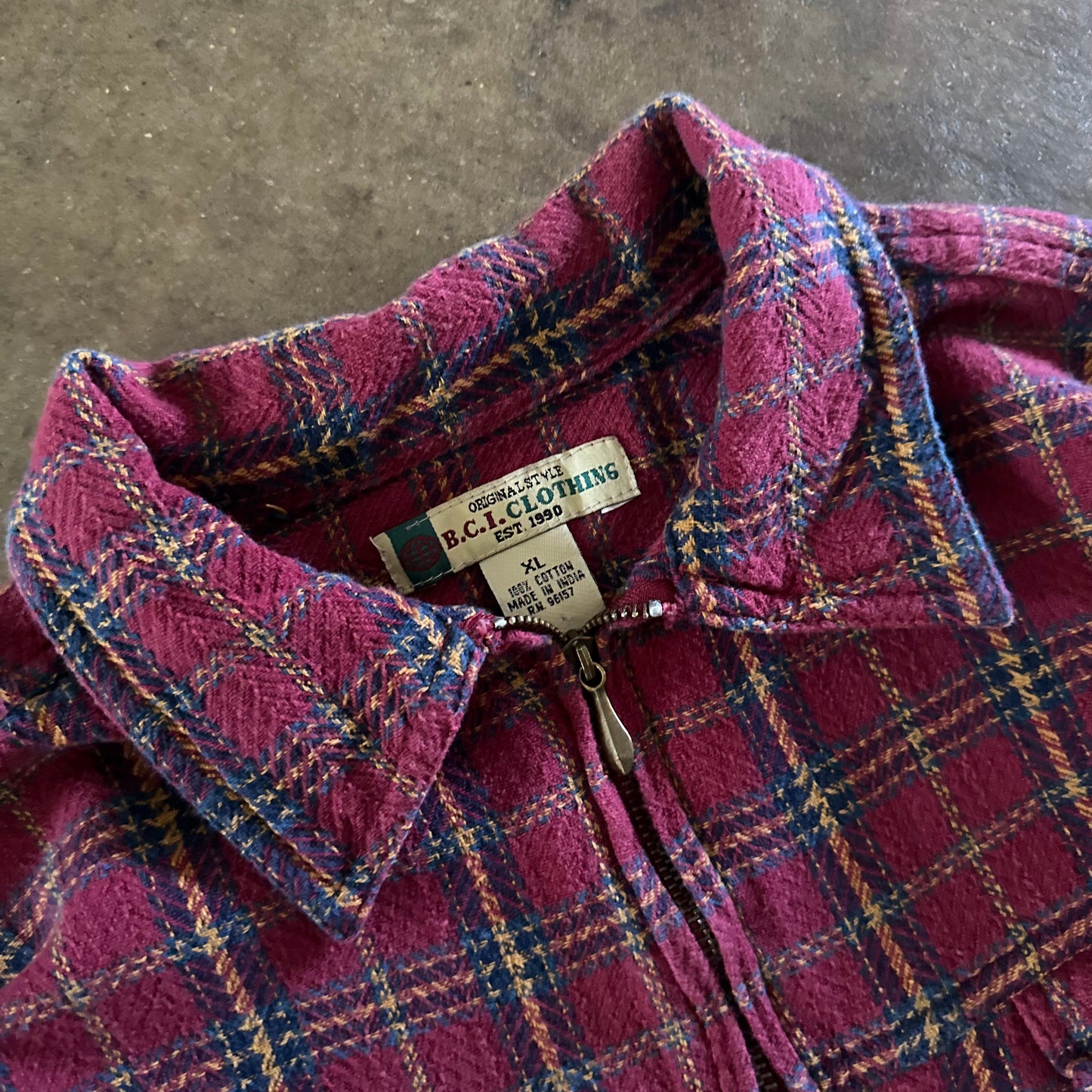 1990's Full Zip Flannel- Extra Large