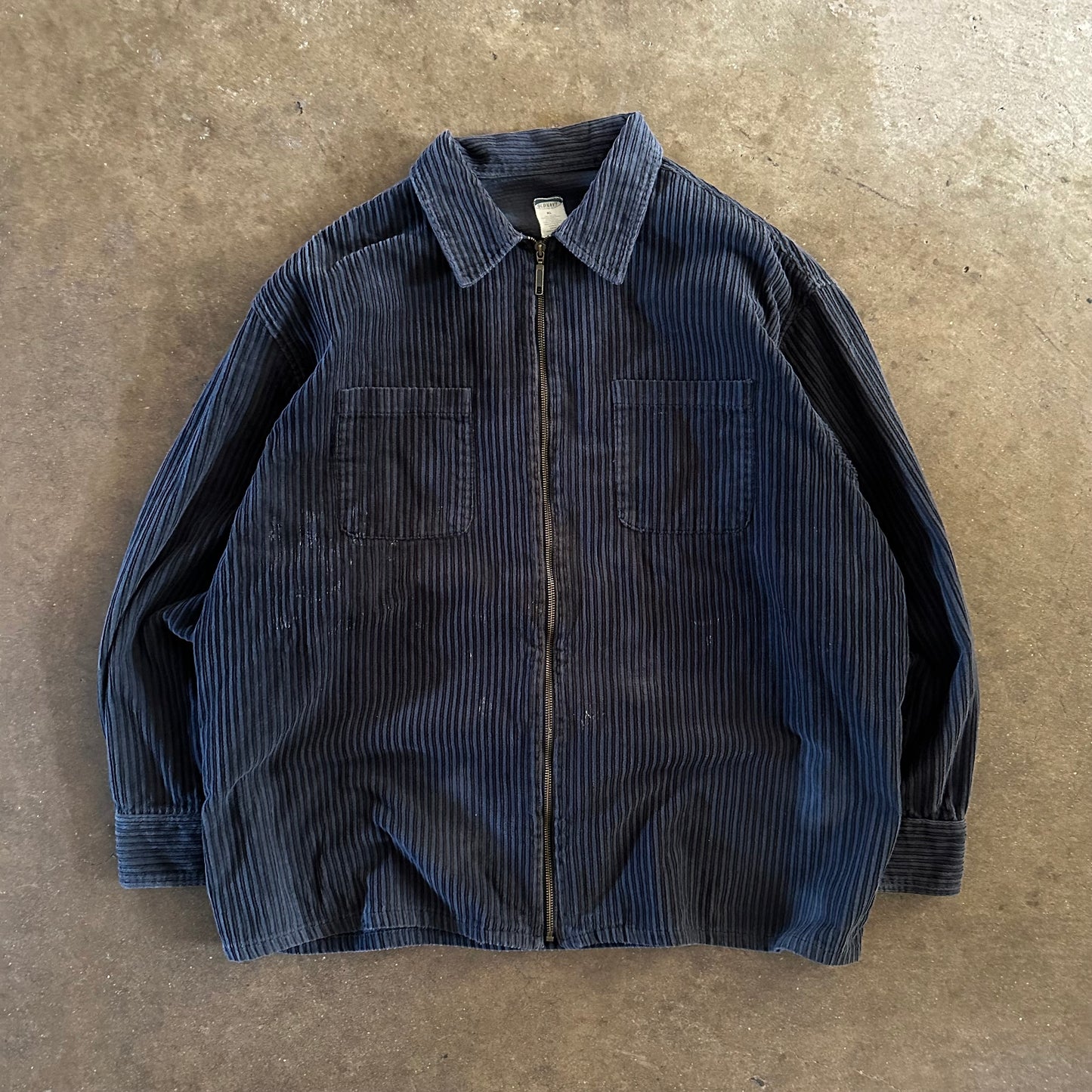 1990's Old Navy Corduroy Collared Zip Up- Extra Large