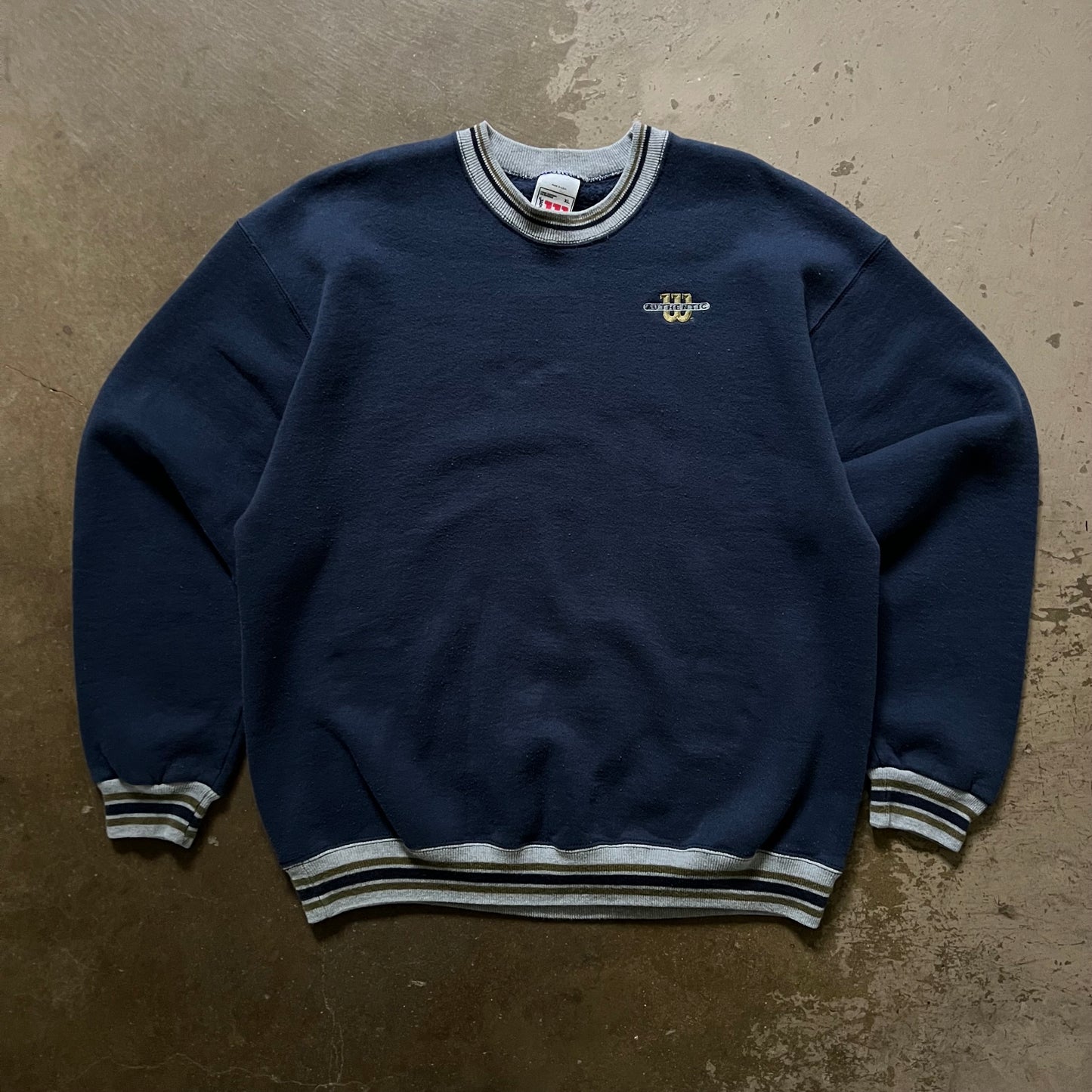 1990's Wilson Striped Collar Crewneck - Extra Large