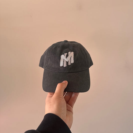 The Markhive 'MH' Logo Hat- Washed Black