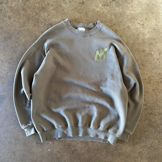 Markhive "MH" Monochromatic Crewneck in "Moss' - Large