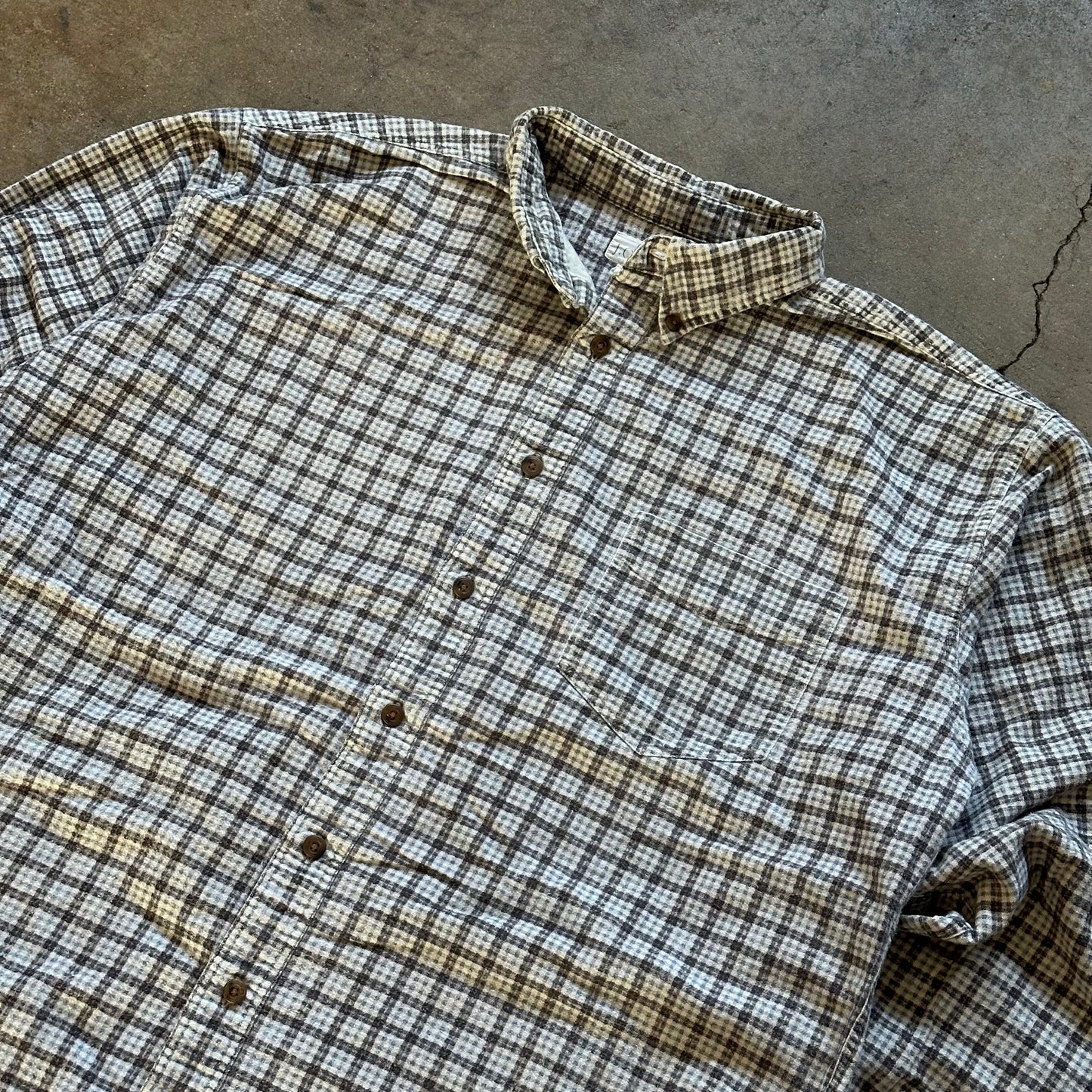 2000's J. Crew Printed Plaid Button Down Shirt - Extra Large