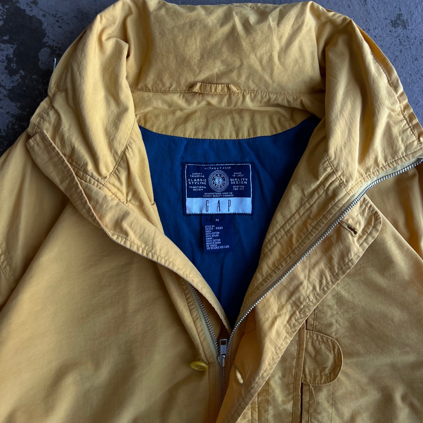 1990's Gap Zip Up Raincoat - Medium