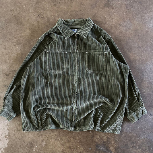 1990's Full Zip Corduroy Shirt- XXL