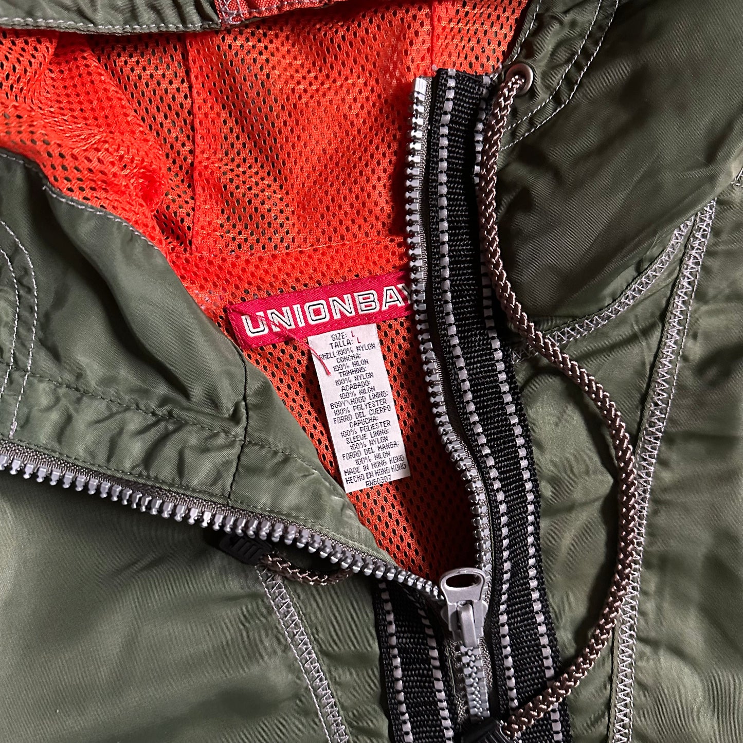 2000's UnionBay Two Toned Oversized Anorak Windbreaker- Large