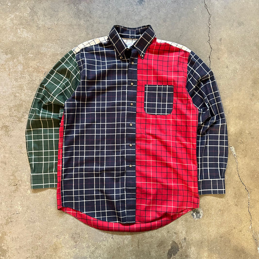 2000's Brooks Brothers Patchwork Button Down Shirt - Medium